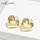 【待望の最新作】≪LILI CLASPE≫ リリクラスプ ボリューム フープピアス ワンタッチ ゴールド 14金仕上げ 地金ジュエリー BECCA HOOP Earrings (Gold) レディース ギフト ラッピング