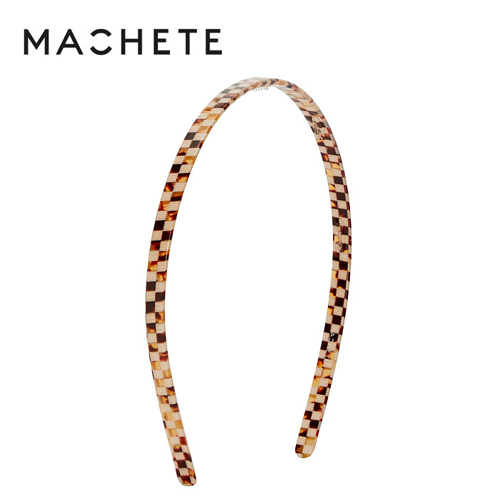 Rakuten - 【GISELe 雑誌掲載】【再入荷】≪MACHETE≫ マシェット チェッカー ブラウン 極細 カチューシャ ヘアバンド (Checker) レディース