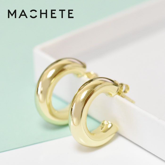 Rakuten - 【待望の最新作】≪MACHETE≫ マシェット シンプル ゴールド フープ ピアス Vermeil Hoops (Gold) レディース ギフト ラッピング