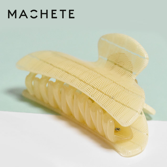 Rakuten - 【待望の最新作】≪MACHETE≫ マシェット ベージュ メッシュ チェック ヘアクリップ バナナクリップ バンス クリップ 髪留め まとめ髪 ヘアアクセサリー (Beige Checker) レディース ギフト ラッピング