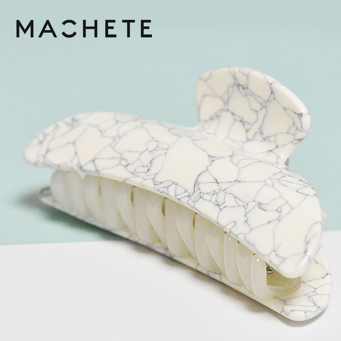 【待望の最新作】≪MACHETE≫ マシェット オフホワイト マーブル 大理石 へアクリップ バナナクリップ バンス クリップ 髪留め まとめ髪 ヘアアクセサリー Midi Heirloom Claw (Marble) レディース ギフト