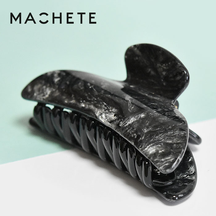 Rakuten - 【待望の最新作】≪MACHETE≫ マシェット ホワイト 白黒 ブラック ライン ラメ 総柄 ヘアクリップ バナナクリップ バンス クリップ 髪留め まとめ髪 ヘアアクセサリー Midi Heirloom Claw (Obsidian) レディース ギフト