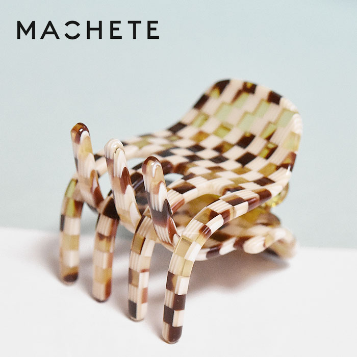 【待望の最新作】≪MACHETE≫ マシェット ブラウン チェック べっ甲 ヘアクリップ バンス クリップ 髪留め まとめ髪 ヘアアクセサリー Mini Claw (Tortoise Checker) レディース ギフト ラッピング