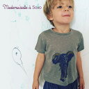 【1歳6ヶ月/2歳】≪Mademoiselle a Soho≫ マドモアゼル ア ソーホー半袖 Tシャツ 象さん プリントグレー (Elephant-T) 子供 ベビー キッズ プレゼント ギフト