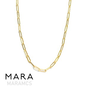 【再入荷】≪MARAMCS≫ マラムクス長方形 楕円 チェーン ゴールド ネックレス ブランドポーチ付き Rectangle Chain Necklace (Gold)【レディース】 ワンマイルコーデ