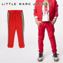 ≪Little Marc Jacobs≫ リトル マーク ジェイコブスラメライン入り ジャージ パンツ レッド ボトムス Jogging Bottoms Red 子供 2歳 3歳 90 100