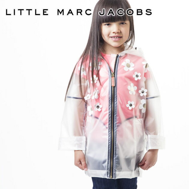 【6歳/7歳】≪Little Marc Jacobs≫ リトル マーク ジェイコブス 花 モチーフ レインコート クリア カッパ 雨合羽 雨の日 防水 TRANSPARENT RAIN COAT 子供 女の子