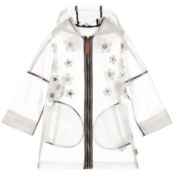 【4歳/5歳】≪Little Marc Jacobs≫ リトル マーク ジェイコブス 花 モチーフ レインコート クリア カッパ 雨合羽 雨の日 防水 TRANSPARENT RAIN COAT 子供 女の子