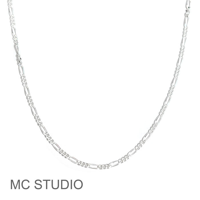 【待望の最新作】≪MC STUDIO≫ エムシースタジオブレード デザイン チェーン シルバー ネックレス SV925 Braid Chain Necklace (Silver)【レディース】【ギフト ラッピング】