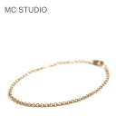 【3点以上で15%OFFクーポンあり】【Rakuten Fashion THE SALE 30%OFF】≪MC STUDIO≫ エムシースタジオ サークル 丸 極細 華奢 ローズゴールド チェーン ブレスレット ピンクゴールド Circle Chain Bracelet (Rose Gold) レディース ギフト ラッピング