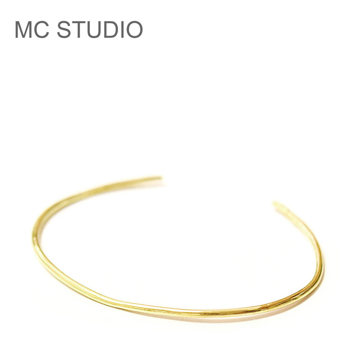 【再入荷】≪MC STUDIO≫ エムシースタジオ 華奢 シンプル 細い カフ バングル ゴールド Cuff (Gold) レディース ギフト ラッピング