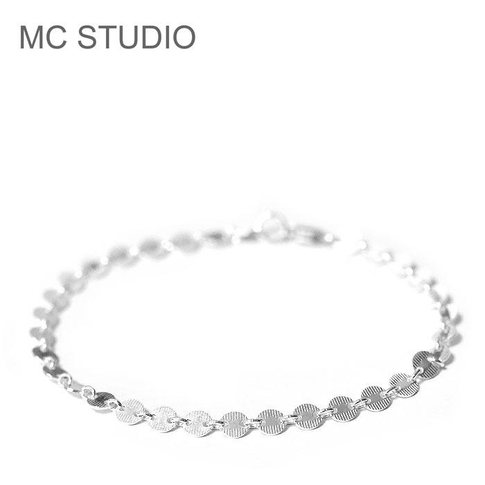 【待望の最新作】≪MC STUDIO≫ エムシースタジオディスク チェーン シルバー ブレスレット Disk Chain Blacelet (Silver) レディース ギフト ラッピング