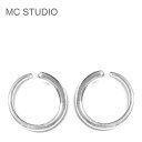 【待望の最新作】≪MC STUDIO≫ エムシースタジオ サークル 丸 スタッズ ピアス シルバー SV925 Circle Earrings (Silver) レディース ギフト ラッピング
