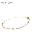 【3点以上で15%OFFクーポンあり】【Rakuten Fashion THE SALE 30%OFF】≪MC STUDIO≫ エムシースタジオ デザインチェーン 極細 華奢 ローズゴールド チェーン ブレスレット ピンクゴールド Razor Chain Bracelet (Rose Gold) レディース ギフト