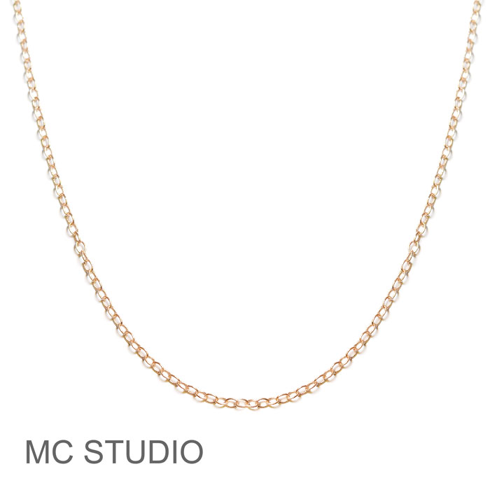 MC STUDIO GV[X^WI 41cm X T[N  `F[ [YS[h lbNX ؚ ɍ sNS[h Slim Circle Chain Necklace (Rose Gold) fB[X