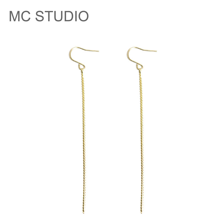 MC STUDIO GV[X^WIXl[N `F[ S[h O tbN sAX XEBOsAX Snake Chain Earrings (Gold) fB[X Mtg bsO