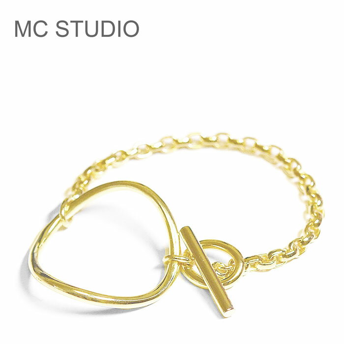 yCLASSY GfځzyēׁzMC STUDIO GV[X^WI O t[v T[N `F[ }e S[h uXbg Wave Hoop Chain Bracelet (Gold) fB[X Mtg bsO