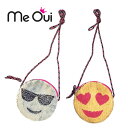 【楽天スーパーセール 60％OFF】≪Me Oui≫ ミー ウィー スパンコール リバーシブル エモジ バッグ ハート サングラス REVERSIBLE SEQUINS BAG (Gold) 子供 女の子 ベビー キッズ プレゼント ギフト