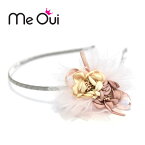 ≪Me Oui≫ ミー ウィー 花 ブーケ付き カチューシャ ヘアアクセサリー GARLAND HEADBAND PINK GRAY 子供 女の子 ベビー キッズ プレゼント ギフト ラッピング