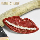 【待望の最新作】≪MERCEDES SALAZAR≫ メルセデス サラザール 天然素材 目 ブルー グラスストーン モチーフ ブローチ ピン Leafy Brooch レディース ギフト ラッピング
