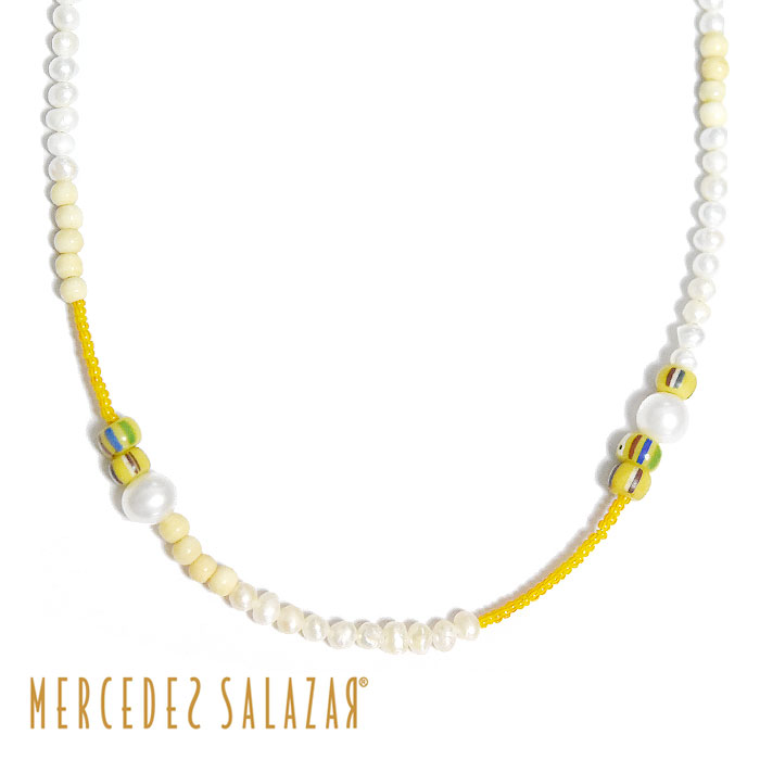 yOggi GfځzMERCEDES SALAZAR ZfX TU[ ^ p[ r[Y lbNX x[W IW Beads Necklace (Beige)fB[X Mtg bsO