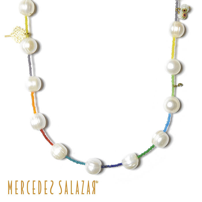 yҖ]̍ŐVzMERCEDES SALAZAR ZfX TU[ 2WAY ^ zCg p[ r[Y O lbNX `[ Jt Pearl Beads Necklace fB[X Mtg bsO