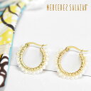 【待望の最新作】≪MERCEDES SALAZAR≫ メルセデス サラザール 小粒 真珠 パール 芥子 ケシパール フープ ピアス Pearl (Gold) レディース ギフト ラッピング