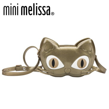 ≪mini melissa≫ ミニ・メリッサ 猫 ショルダー バッグ ボシェット グリッター ゴールド 水遊び ビーチ Mini Melissa Bag Cat Gold ベビー/キッズ/女の子/子供