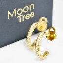 【3点以上で15%OFFクーポンあり】【Rakuten Fashion THE SALE 30%OFF】≪Moon Tree≫ ムーンツリー 小粒 真珠 パール Lサイズ フープ ピアス ハンマード ゴールド Pearl Hoop Earrings (Gold) レディース ギフト ラッピング