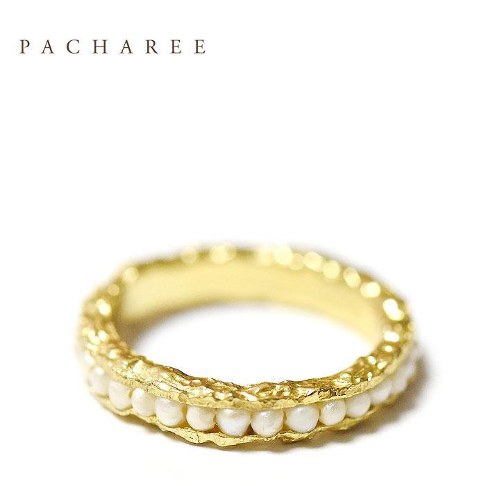 楽天ZUTTOHOLIC【待望の最新作】≪PACHAREE≫ パシャリー 真珠 パール 小粒 華奢 リング ゴールド Pearl Ring （Gold） レディース ギフト ラッピング