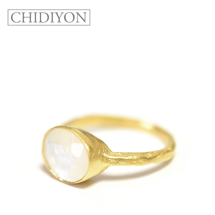 CHIDIYON `fBI[o VR [Xg[ }bg S[h O Vermeil o[C 18dグ Horizon Egypt Ring (Gold/Moonstone) fB[X Mtg