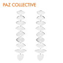 ≪PAZ COLLECTIVE≫ パズ コレクティブ フラット シルバー プレート ロング ピアス Earrings (Silver)レディース ギフト ラッピング