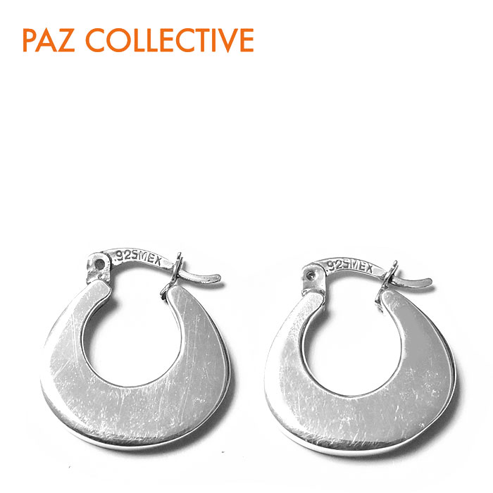 PAZ COLLECTIVE pYRNeBu I[o ȉ~` Vo[ t[v sAX SV925 Earrings (Silver) fB[X Mtg bsO