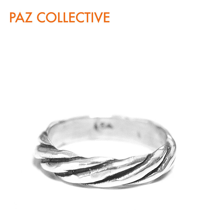 【再入荷】≪PAZ COLLECTIVE≫ パズ コレクティブ ヴィンテージ加工 ねじれ ロープ シルバー リング SV925 Ring (Silver)レディース ギフト ラッピング