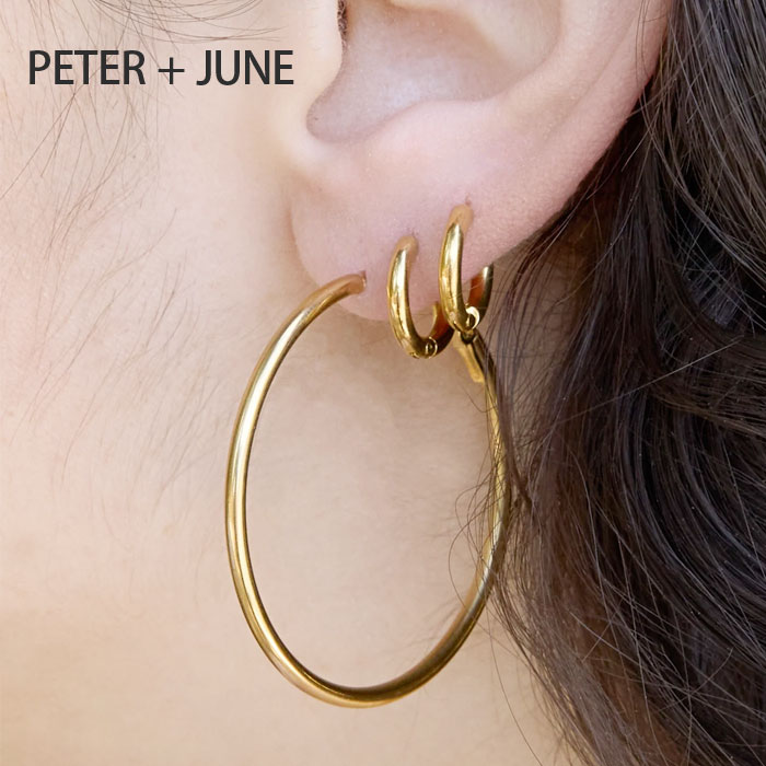 ≪PETER＋JUNE≫ ピーターアンドジュン ニュアンス ピアス ステンレス ゴールド仕上げ Chloe Earrings (Gold) レディース ギフト ラッピング