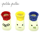 【0～12ヵ月/7～9cm】≪Petites Pattes≫ プティッツ パッツ ベビー 子供 靴下 ソックス 3足セット 顔 メガネ 鼻水 表情 BOX A13 【0歳/6ヶ月/1歳】 ベビー キッズ