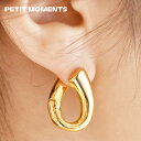 【待望の最新作】≪PETiT MOMENTS≫ プチモーメント ティアドロップ フープ ピアス ゴールド Pear Earrings (Gold) レディース