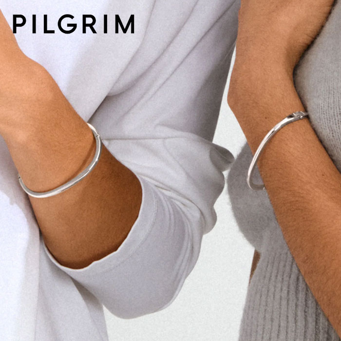 【待望の最新作】≪PILGRIM≫ ピルグリム シンプル ライン バングル シルバー ALAIA Bracelet (Silver) レディース ギフト ラッピ...