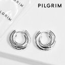 【待望の最新作】≪PILGRIM≫ ピルグリム ツイスト ねじれ スモール フープピアス シルバー EDEA Earrings (Silver) レディース ギフト ラッピング