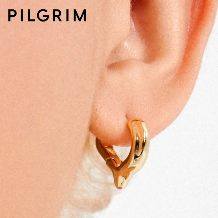 Rakuten - 【待望の最新作】≪PILGRIM≫ ピルグリム ハート モチーフ フープ ピアス ゴールド Iris Earrings (Gold) レディース ギフト ラッピング