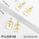 【待望の最新作】≪PILGRIM≫ ピルグリム 全26デザイン イニシャル 文字 レター アルファベット ロゴ プレート プレシオサ クリスタル モチーフ チャーム トップ ネックレス ゴールド INITIAL Charm (Gold) レディース ギフト ラッピング