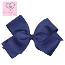 ≪PLH Bows≫ ピーエルエイチ・ボウズヘアアクセサリー ヘアクリップ ネイビー ブルー リボン Grande Bow (Navy) 子供 女の子 ベビー キッズ プレゼント ギフト