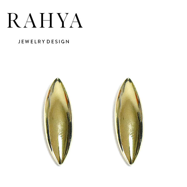 yēׁzRAHYA JEWELRY DESIGN q WG[ fUC؂̗t^ ȉ~` S[h X^bYsAX Tide Stud Earrings (Gold) fB[X Mtg bsO