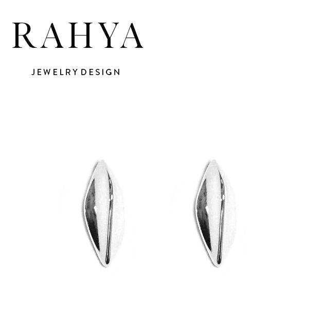 【再入荷】≪RAHYA JEWELRY DESIGN≫ ラヒヤ ジュエリー デザイン木の葉型 楕円形 シルバー スタッズピアス Tide Stud Earrings (Silver) レディース ギフト ラッピング