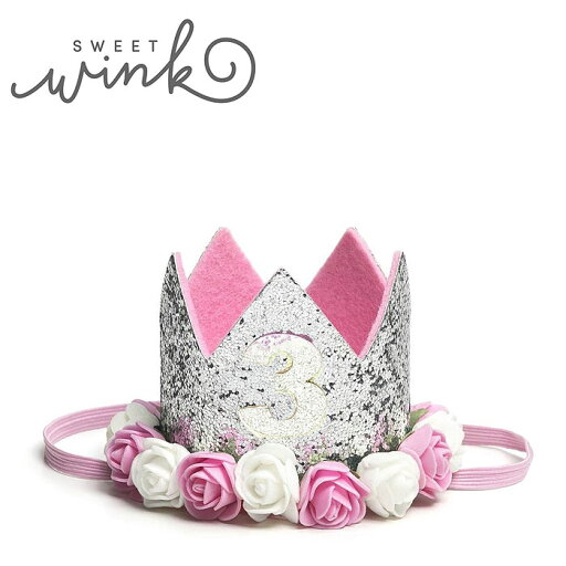 ≪Sweet Wink≫ スウィート ウィンク3歳 誕生日 クラウン 王冠 ヘアアクセサリー シルバー ピンク フラワー バラ 花 ヘアバンド 記念撮影 バースデー (Silver Blush) ≪Sweet Wink≫ スウィート ウィンク3歳 誕生日 クラウン 王冠 ヘアアクセサリー シルバー ピンク フラワー バラ 花 ヘアバンド 記念撮影 バースデー (Silver Blush)