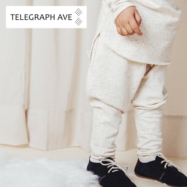 ≪TELEGRAPH AVE≫ テレグラフ アベニュー カラーネップ サルエル パンツ 裏毛 コットン アイボリー ボトムス スエット ベビー キッズ 女の子