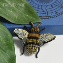 【待望の最新作】≪Trovelore≫ トロベローレ ハチ みつばち 昆虫 モチーフ 刺しゅう ブローチ ピン ラッキーチャーム Honey Bee Brooch レディース ギフト ラッピング