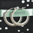 ≪viv & ingrid≫ ヴィヴ&イングリッドシルバー ラップ フープ ピアス SMサイズ Wrap Hoop Earrings SM (Silver) レディース ギフト ラッピング