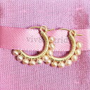 ≪viv & ingrid≫ ヴィヴ＆イングリッドピンク パール 真珠 ラップ フープ ピアス Sサイズ Wrap Hoop Earrings Small (Pink Pearl) レディース ギフト ラッピング