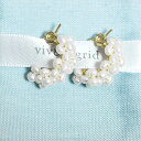 ≪viv & ingrid≫ ヴィヴ＆イングリッドホワイト パール 真珠 小粒 スパイラル フープ ピアス XSサイズ Spiral Hoop Earrings ExtraSmall (White Pearl) レディース ギフト ラッピング